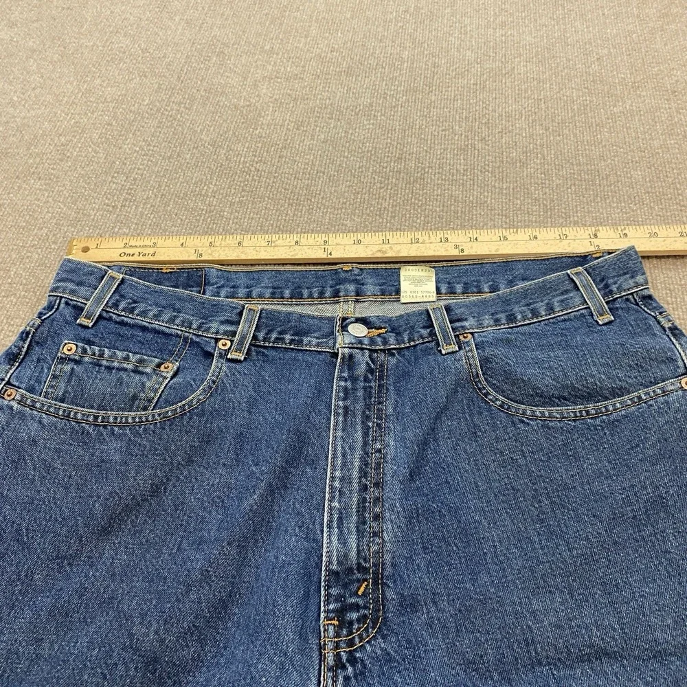 Levis Jeans Mens 38x34 Blue 569 Baggy Loose Straight Vintage Y2K 2001 Dark Wash